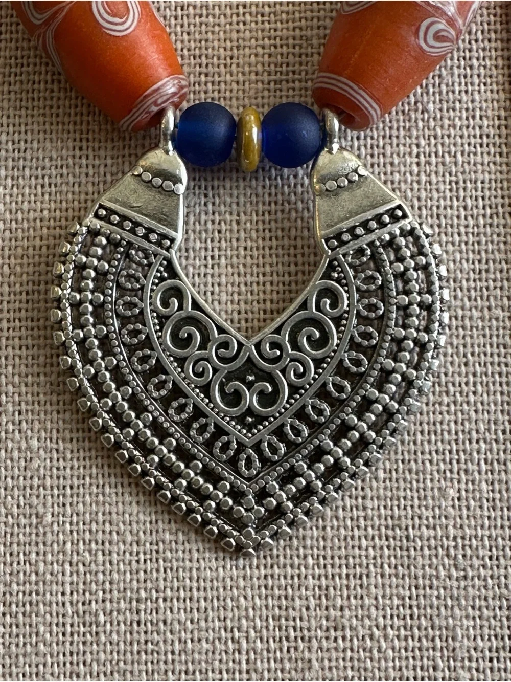 Handmade orange african